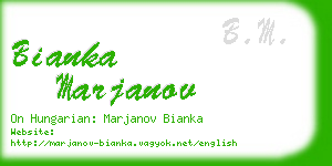 bianka marjanov business card